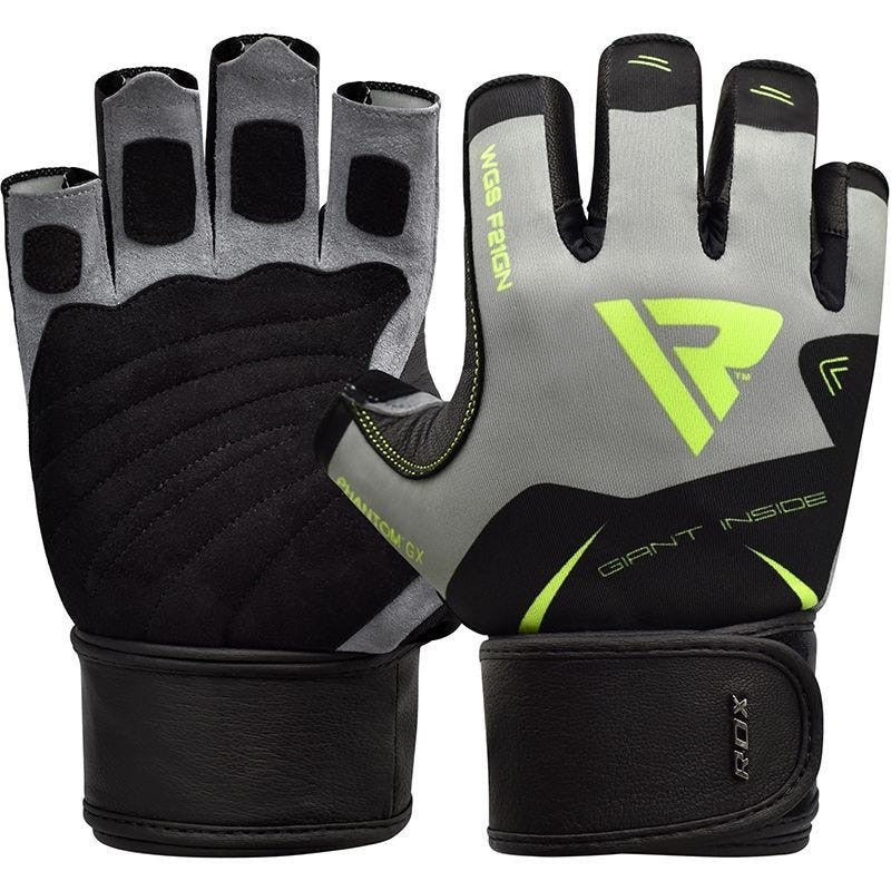 RDX Gym Gloves F21, fitness gloves black/green